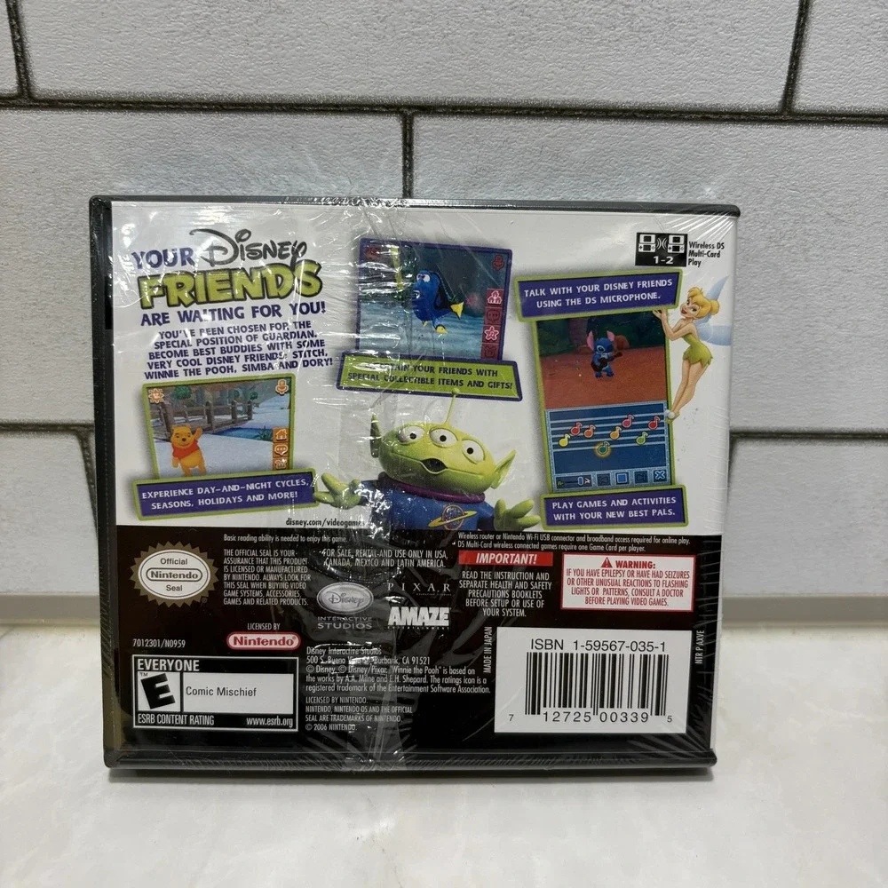 Disney Friends Nintendo DS 2008 Factory Sealed NEW NTR-AXVE-USA Disney Stitch